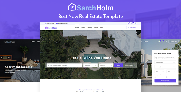 SarchHolm – Real Estate HTML Template