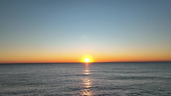 Sea Texture 4K filmed on a drone in the Sunset