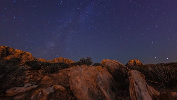 Timelapse tilting shot of the mountains at the Nevada desert