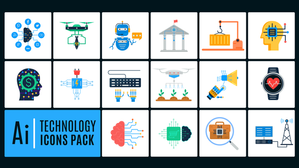 16 Technology Icons Pack
