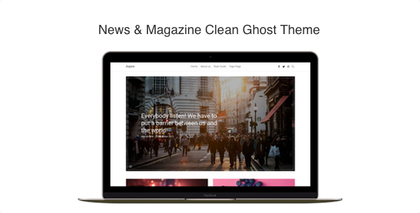 Aspire - News & Magazine Clean Ghost CMS Theme