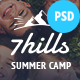 SevenHills - Hiking Summer Camp Children PSD Template - ThemeForest Item for Sale
