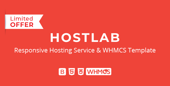 HostLab - responsywna usługa hostingowa z szablonem WHMCS