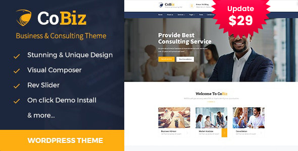 Cobiz -Business Consulting and Professional Services WordPress Theme