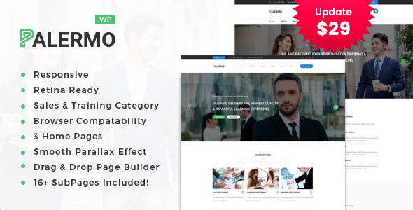 Palermo - Business Consulting and Professional Services WordPress Theme