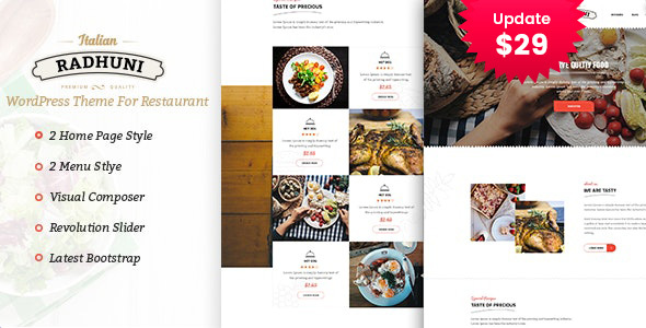 Italian Radhuni - Food & Resturant WordPress Theme