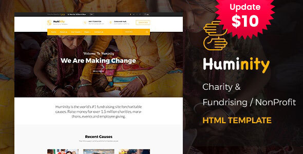 Huminity - Responsive HTML Template for Charity & Fund Raising