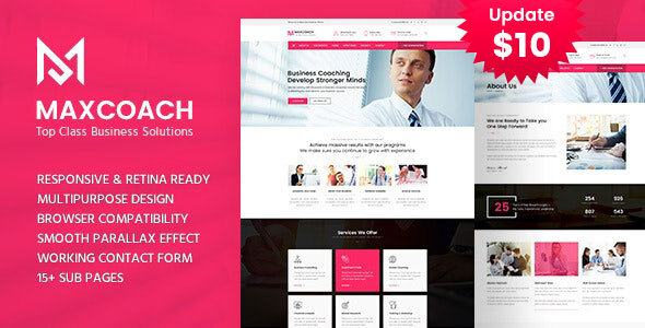 Maxcoach - Business Consulting and Professional Services HTML Template