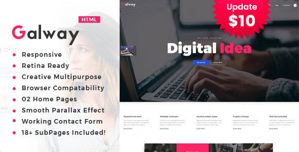 Galway - A Colorful and Modern Multipurpose Portfolio Template