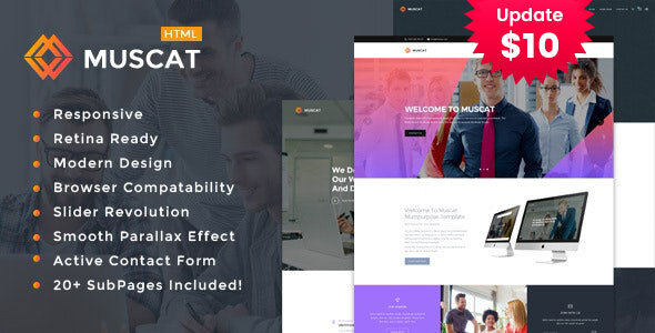 Muscat : Multi-Color Multipurpose HTML Template