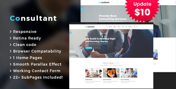 Consultant - Business Consulting Services HTML Template