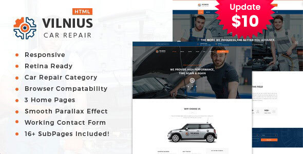 Vilnius || Auto Mechanic & Car Repair Template