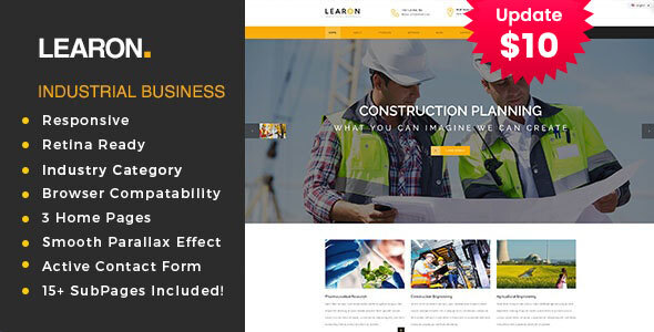 Learon - Factory & Industrial Business Template