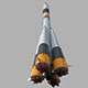Baikonur rocket PBR Low-poly - 3DOcean Item for Sale
