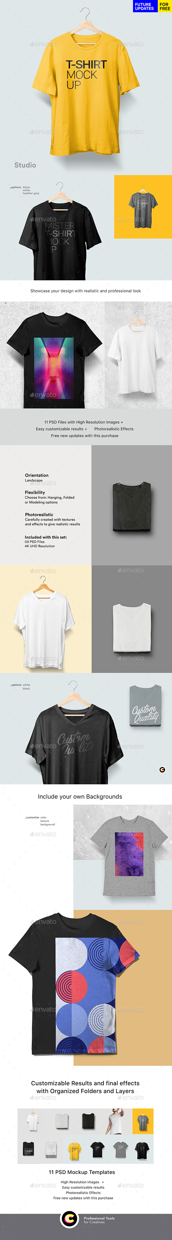 T Shirt Mockup Bundle Graphics Designs Templates