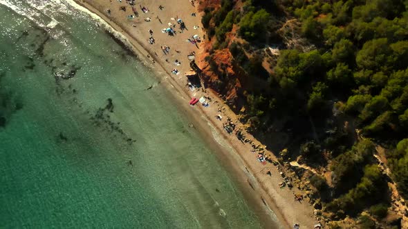 Cala Llenya beach in Ibzia, Spain