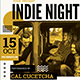 Indie Night Flyer Template - GraphicRiver Item for Sale