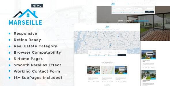 Marseille - Responsive HTML5 Template for Property Developers