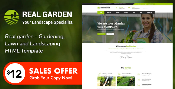 Real Garden - Gardening & Landscaping HTML Template