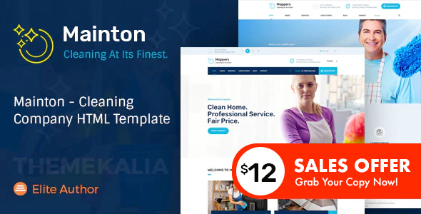 Mainton - Cleaning Company HTML Template