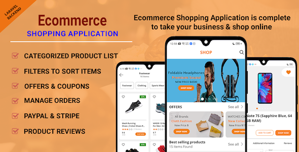 Ecommerce Shopping App - Take Your Shop Online With Android Application