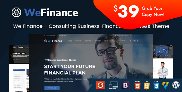 We Finance - Consulting Business WordPress Theme