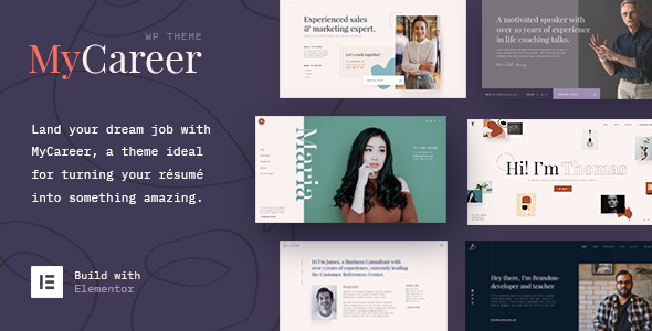 MyCareer - CV Resume & vCard WordPress Theme