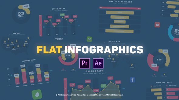 Flat Design Infographics l MOGRT for Premiere Pro