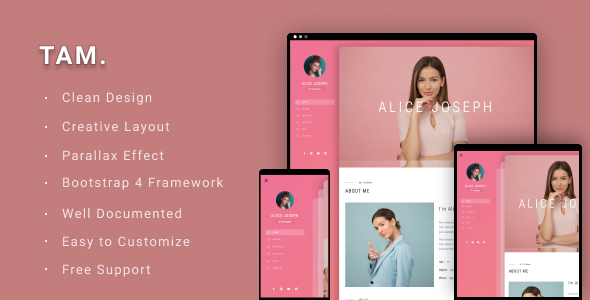 Tam - Creative Portfolio Template