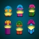 Set with Open Gift Boxes with a Surprise - GraphicRiver Item for Sale