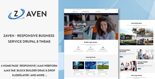 Zaven - Responsive Business Service Drupal 8.7 motyw