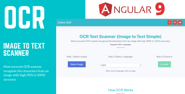 Online OCR Tools - Image to Text Converter Full Production Ready App (Angular 15 & Typescript)
