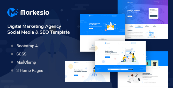Markesia - Digital Marketing Agency & HTML SEO Template
