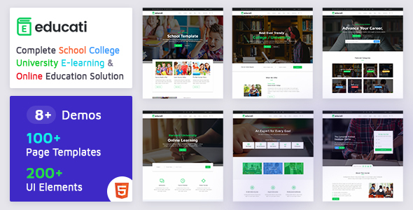 Educati Education HTML5 Template For School College University And E 