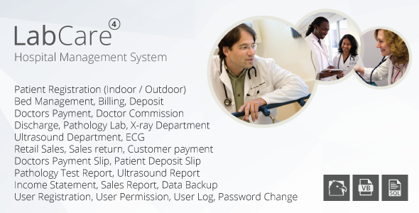 LabCare - system zarządzania szpitalem (fakturowanie, patologia, ultradźwięki, EKG, handel detaliczny)