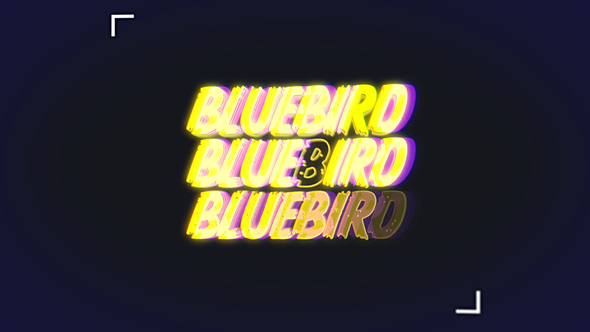 Neon Glitch Logo Reveal