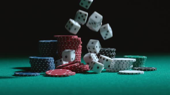 Dice falling in slow motion; shot on Phantom Flex 4K at 1000 fps alt