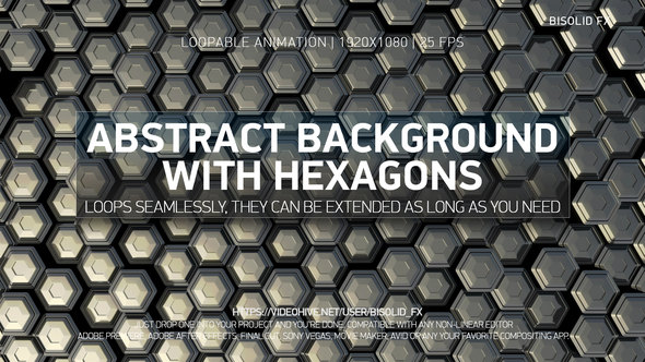 3D Abstract Background With Hexagons