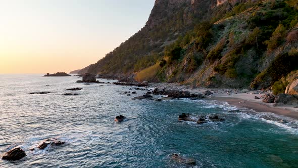 Colorful sunset over the Mediterranean Sea