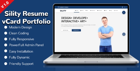 Sility Resume / CV / vCard / Portfolio CMS