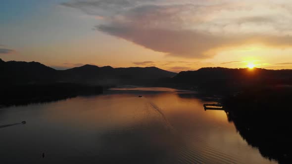 Aerial View of Lake Teletskoe