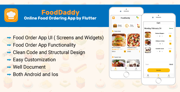 Fooddaddy-Online Food Ordering App By Flutter