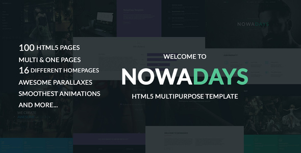 NowaDays - Multipurpose One/Multipage Creative Agency HTML5 Template