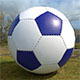 Soccer ball scratched PBR Low-poly