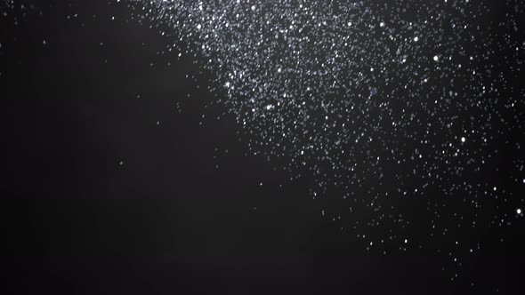 Silver Glitter Background in Super Slow Motion at 1000Fps