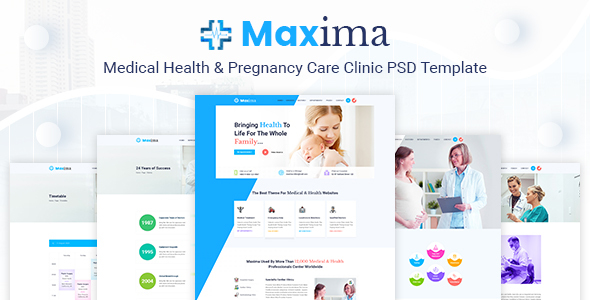 Maxima – Medical Health & Pregnancy Care Clinic PSD Template