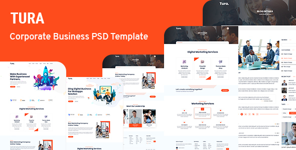 Tura- Corporate Business PSD Template – 0 Sold!