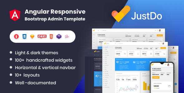JustDo - Angular 10 Responsive Bootstrap Admin Template