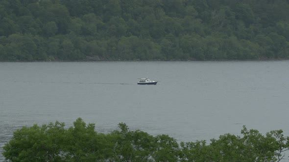 Boat sailing on a lake
