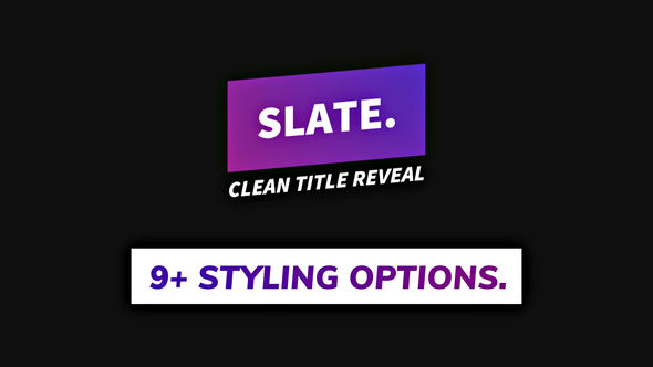 Slate - Clean Logo Reveal